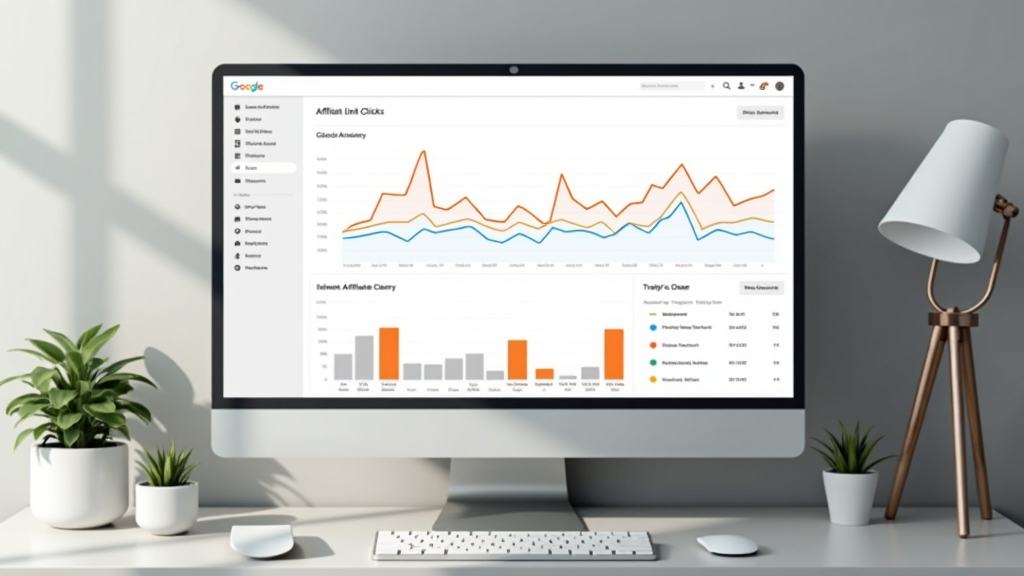 Screenshot of Google Analytics dashboard showing affiliate link performance visualization